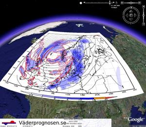 Väderprognosen.se i Google Earth